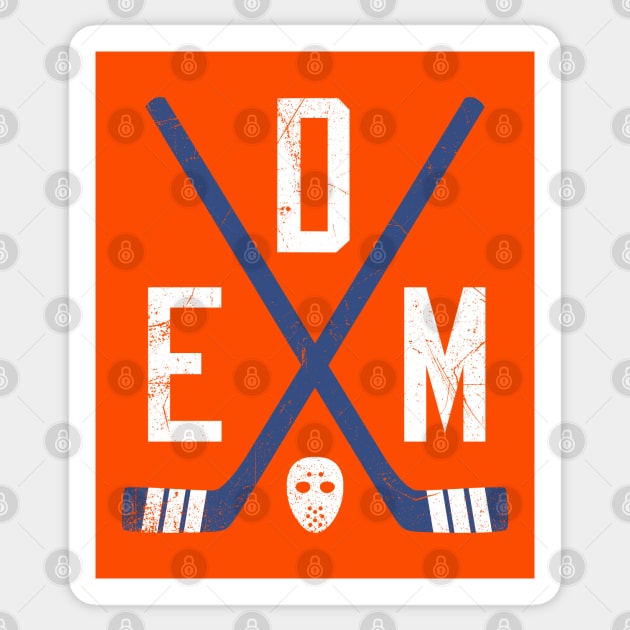 EDM Retro Sticks - Orange Sticker by KFig21